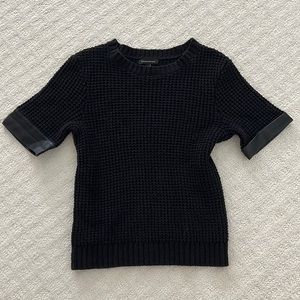 Banana Republic Black Chunky Short Sleeve Sweater Sz S